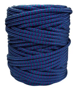Corda Náutica de Polipropileno Carretel 6,0mm Com 180 metros – Cor: Azul Turquesa Com Roxo ( Zig Zag )