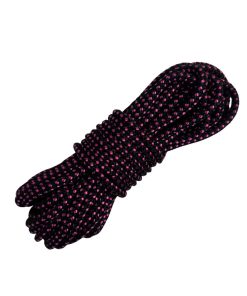 Corda Náutica de Polipropileno 6mm Por Metro – Cor: Preto Com Pintas Pink