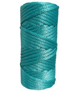 Cordão agulhado 4mm Rolo com 90 metros – Cor: Azul Tiffany
