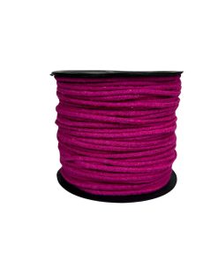 Corda Trançada de Algodão 4mm Rolo Com 50 metros -Cor: Pink