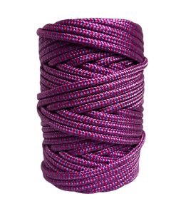 Corda Náutica de Polipropileno 6mm (50 Metros) – Cor: Violeta Com Pink ( Zig Zag )