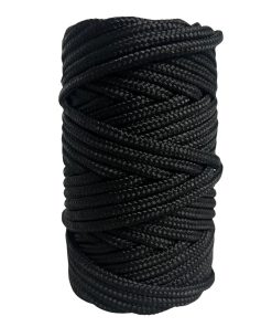 Corda Náutica de Polipropileno 5mm (50 Metros) – Cor: Preto