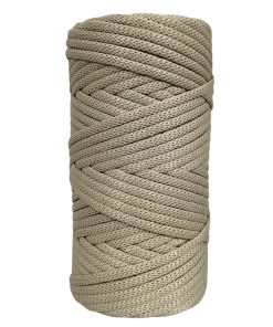 Cordão agulhado 5mm Rolo com 100 metros – Cor: Areia