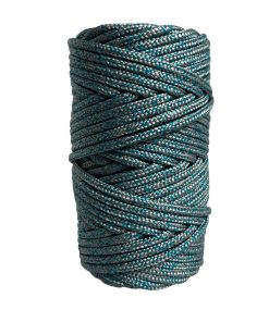 Corda Náutica de Polipropileno 5mm (50 Metros) – Cor: Azul Turquesa Mesclado Com Prata - Imagem 1