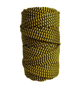 Corda Náutica de Polipropileno 6mm (50 Metros) – Cor: Amarelo Com Azul Marinho ( Zig Zag )