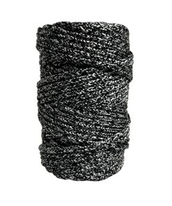 Corda Náutica de Polipropileno 6mm (50 Metros) – Cor: Preto Mesclado Com Branco