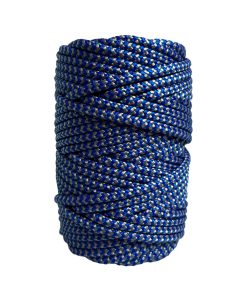Corda Náutica de Polipropileno 6mm (50 Metros) – Cor: Azul Royal Com Prata ( Zig Zag )
