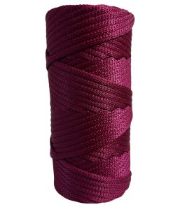 Cordão agulhado 4mm Rolo com 70 metros – Cor: Vinho