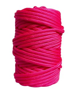 Corda Náutica de Polipropileno 5mm (50 Metros) – Cor: Rosa Fluorescente - Imagem 1