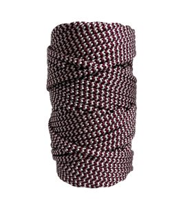 Corda Náutica de Polipropileno 6mm (50 Metros) – Cor: Vinho Com Branco ( Zig Zag )