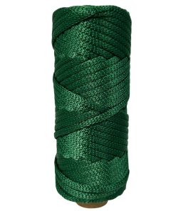 Cordão agulhado 5mm Rolo com 75 metros – Cor: Verde Bandeira