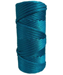 Cordão agulhado 4mm Rolo com 120 metros – Cor: Azul Turquesa