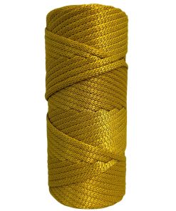 Cordão agulhado 4mm Rolo com 70 metros – Cor: Mostarda