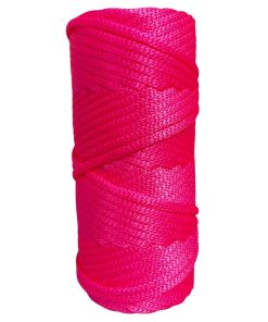 Cordão agulhado 4mm Rolo com 180 metros – Cor: Rosa Fluorescente