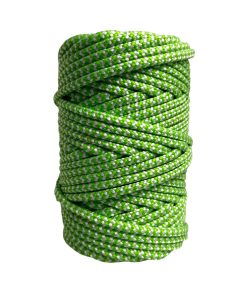Corda Náutica de Polipropileno 5mm (50 Metros) – Cor: Branco Com Verde Pistache ( ZigZag )
