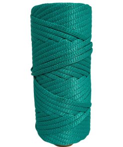 Cordão agulhado 4mm Rolo com 90 metros – Cor: Verde Tiffany
