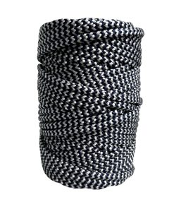 Corda Náutica de Polipropileno 6mm (50 Metros) – Cor: Branco Com Azul Marinho