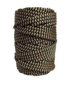 Corda Náutica de Polipropileno 6mm (50 Metros) – Cor: Marrom Com Bege ( Zig Zag )