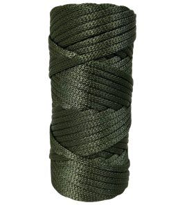 Cordão agulhado 4mm Rolo com 70 metros – Cor: Verde Militar