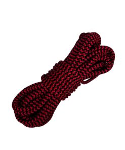 Corda Náutica de Polipropileno 6mm Por Metro – Cor: Preto Com Vermelho ( Zig Zag )