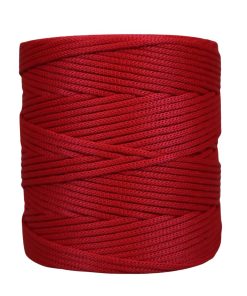 Cordão agulhado 5mm Rolo com 300 metros – Cor: Vermelho - Imagem 1