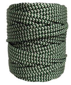 Corda Náutica de Polipropileno 6mm Rolo com 90 metros – Cor: Branco Com Verde Bandeira ( Zig Zag ) - Imagem 1