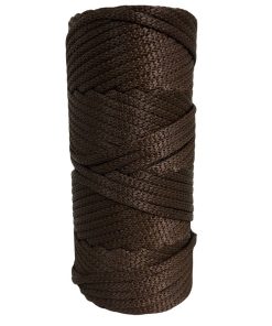 Cordão agulhado 4mm Rolo com 120 metros – Cor: Marrom